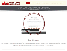 Tablet Screenshot of glencovechilddaycarecenter.org